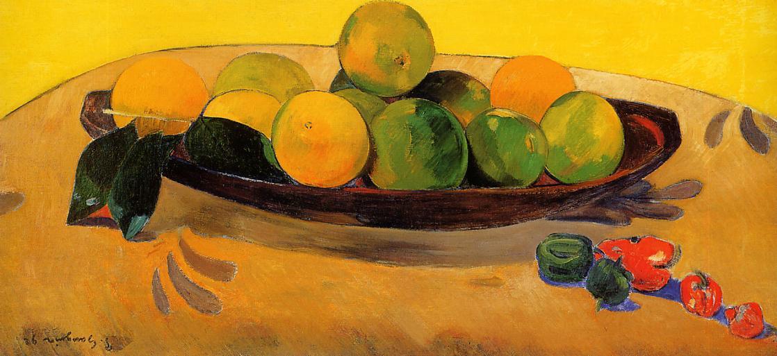 Still Life with Tahitian Oranges - Paul Gauguin Painting